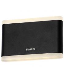 Stanley Moselle Outdoor Large LED Flush Up & Down Wall Light - Black