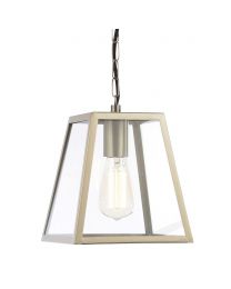 Rockford Outdoor 1 Light Tapered Square Hanging Lantern - Stainless Steel