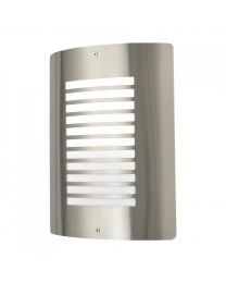 Sigma 1 Light Outdoor Slat Wall Lantern - Stainless Steel