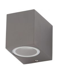 Fleet Outdoor 1 Light Square Modern Style Down Wall Light - Anthracite