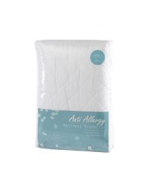 Single Bed Anti Allergy Mattress Protector - White
