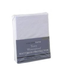 100% Cotton Terry King Size Waterproof Mattress Protector - White
