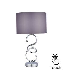 Cali Sculpted Base Touch Table Lamp - Chrome touch icon
