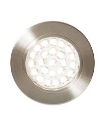 Charles Circular Recessed Day Light LED Under Kitchen Cabinet Light - Satin Nickel