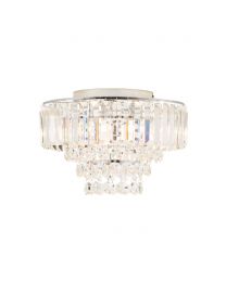 Chrissy Prism Bar Semi Flush Ceiling Light - Chrome