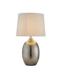 Clint Hammered Metallic Table Lamp - Silver