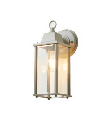 Colone Outdoor Lantern Bevelled Glass Wall Light Lantern - Dove Grey