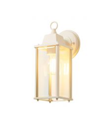 Colone Outdoor Lantern Bevelled Glass Wall Light Lantern - Ivory