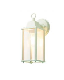 Colone Outdoor Lantern Bevelled Glass Wall Light Lantern - Mint Green