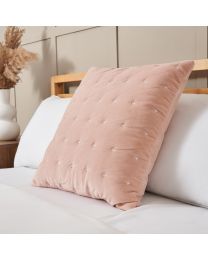 Cross Stitch Quilted Cushion, Pink
