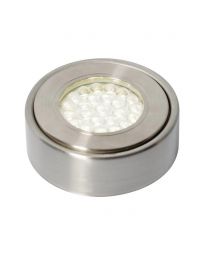 Laghetto LED Circular Cabinet Light in Satin Nickel