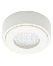 Laghetto Kitchen 1.5 Watt LED Circular Ceiling Downlighter with Frosted Shade - White
