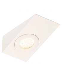 Lago Kitchen 1.5 Watt LED Wedge Shaped Downlighter with Frosted Shade - White