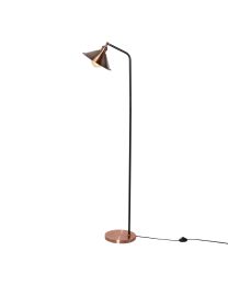 Danica 1 Light Industrial Style Floor Lamp - Antique Copper