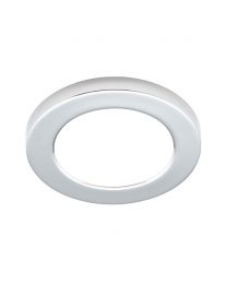 Darly 12 Watt LED Flush or Ceiling or Wall Light - White with Chrome Ring