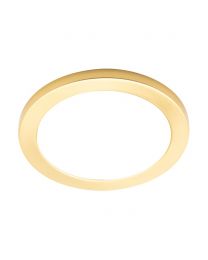 Darly Large 18 Watt LED Flush or Ceiling or Wall Light - White with Brass Ring