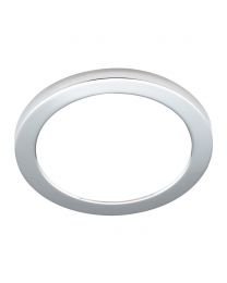 Darly Large 18 Watt LED Flush or Ceiling or Wall Light - White with Chrome Ring