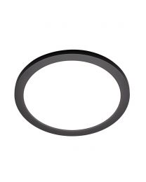 Darly 24 Watt LED Flush or Ceiling or Wall Light - White with Satin Black Ring