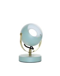 Eyeball Table Lamp - Sage and Satin Brass