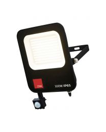 Faulkner 100 Watt LED Outdoor Flood Light with PIR Sensor - Black