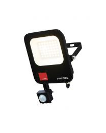 Faulkner 30 Watt LED Outdoor Flood Light with PIR Sensor - Black