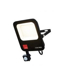 Faulkner 50 Watt LED Outdoor Flood Light with PIR Sensor - Black