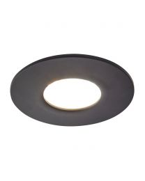 Fixed LED Fire Rated IP65 Recessed Downlight - Satin Black