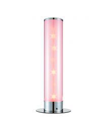 Glow Galaxy Cylinder Colour Changing LED Table Lamp - Chrome