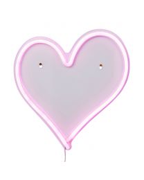Glow Heart Neon Wall Light - Pink