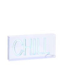 Glow LED Chill Acrylic Neon Style Light Box - Blue