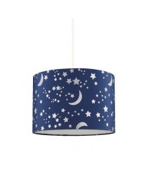 Glow Moon and Stars Easy to Fit Shade - Blue