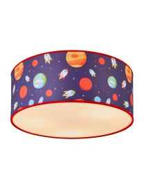 Glow Outer Space Flush Ceiling Light - Blue