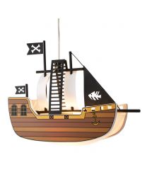 Glow Pirate Ship Ceiling Pendant Light - Brown and Black