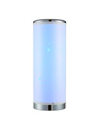 Glow Starburst Colour Changing LED Cylinder Table Lamp - White