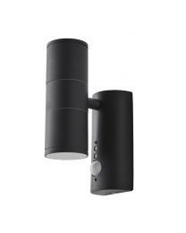 Irela 2 Light Up and Down Outdoor Wall Light with PIR Sensor - Anthracite