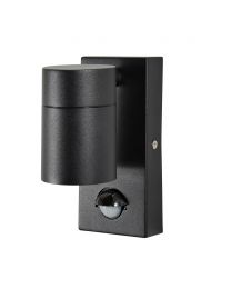 Kenn Up or Down Outdoor Wall Light with PIR Sensor - Black