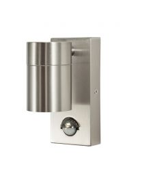 Kenn Up or Down Outdoor Wall Light with PIR Sensor - Stainless Steel