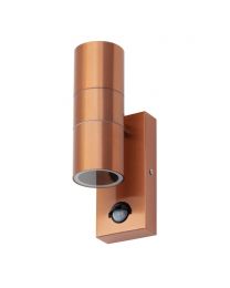 Kenn Outdoor 2 Light Wall Light with PIR Sensor - Copper