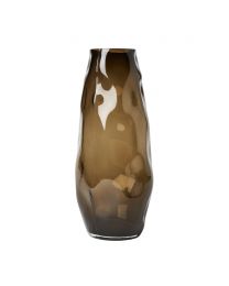 Large Ombre Smoked Glass Vase, Smoke