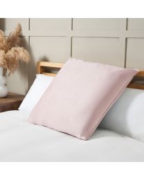 Large Velour Piped Cushion, Blush