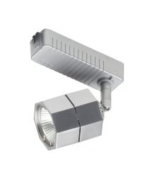 Hexagonal MR16 Track Lighting Spotlight Head w/Transformer - Silver