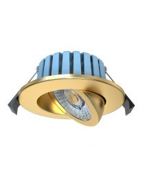 Lydia Bathroom 7 Watt COB LED Adjustable Colour Changing Recessed Downlighter - Satin Brass