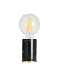 Marble and Brass Table Lamp - Black
