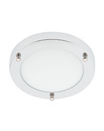 Mari Flush 12 Watt Small LED Flush Bathroom Ceiling Light - Chrome