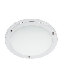 Mari Large Flush Bathroom Ceiling Light - Chrome