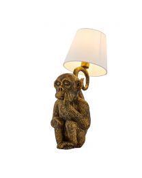 Maurice 1 Light Monkey Table Lamp - Gold