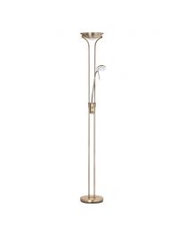 Mother and Child 2 Light Floor Lamp with Bulbs - Antique Brass