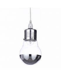 Oversized Bulb Style Easy to Fit Shade - Chrome