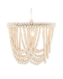 Pilli Beaded Easy to Fit Lamp Shade - Natural