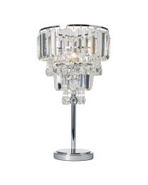 Prism Glass Table Lamp - Chrome